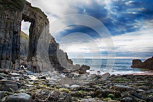 Skrinkle Sandstones Group pembrokeshire south wales at dawn