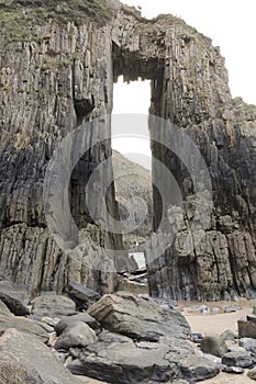 Skrinkle Sandstones Group pembrokeshire south wales at dawn photo