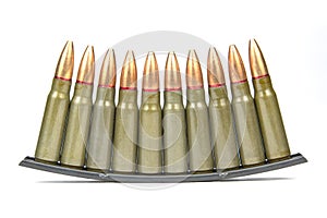 SKS Assault Rifle Bullets on Clip Strip photo