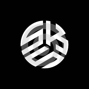 SKS letter logo design on black background. SKS creative initials letter logo concept. SKS letter design