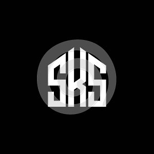 SKS letter logo design on BLACK background. SKS creative initials letter logo concept. SKS letter design