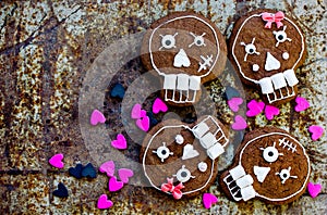 Skull chocolate cookies