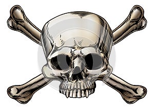 Skull and crossbones drawing