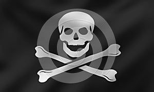 Skull and Crossbones, Jolly Roger, Pirate\'s Waving Flag