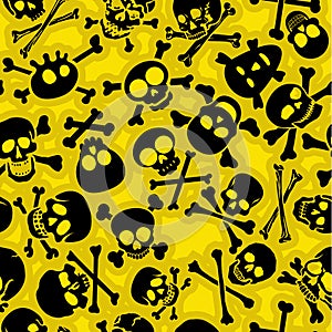 Skull & Crossbones Vectors Seamless Pattern