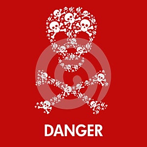 Skull danger sign