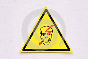 Skull danger sign