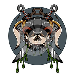 Skull demon hardcore illustration