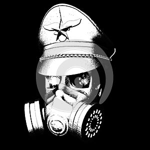 Skull with Gas Mask