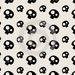 Skull Pattern. Halloween Pattern Ornament.Halloween Pattern with skull.Halloween skulls pattern.Festive pattern with black