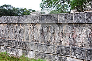 Skull Platform in Chichen Itza photo