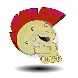 Skull punk head