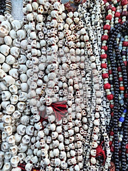 Skull shape beads necklace set