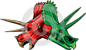 skull of triceratops dinosaur. vector illustration design