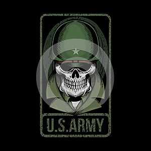 Skull U.S Army vector illustration