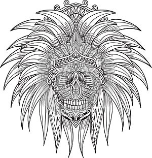 skull. Vector illustration decorative design