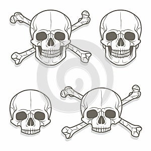 Skull vector set