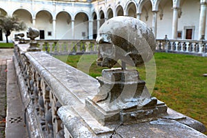 Skulls at Certosa San Martino cloister