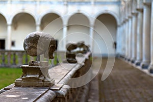 Skulls at Certosa San Martino cloister