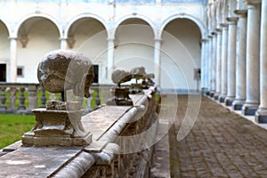 Skulls at Certosa San Martino cloister