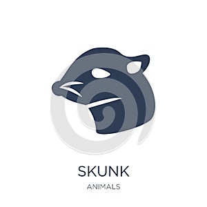 skunk icon. Trendy flat vector skunk icon on white background fr