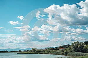 Sky blue clear cloud background