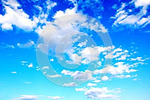 Sky Blue with Clouds Colorful Scenic Background Stock Photo