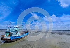 Sky blue indigo white cloud, Deep blue sky