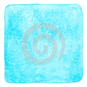 Sky blue square watercolor fill with rounded corners