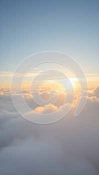 The sky is blue and the sun is setting