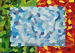 Sky blue texture of torn paper