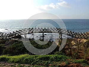 The sky of the city of Tangier before sunset