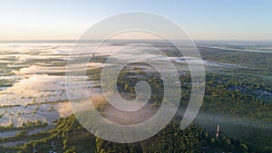 The sky is clear and the sun is setting