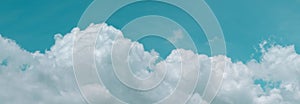 Sky cloud blue background panorama, beautiful white, bright weather light simmer