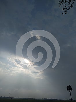 Sky cloud blue background panorama, beautiful white, bright weather light simmer.