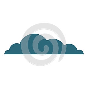 Sky cloud icon, flat style