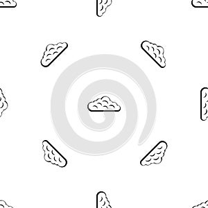 Sky cloud pattern seamless black