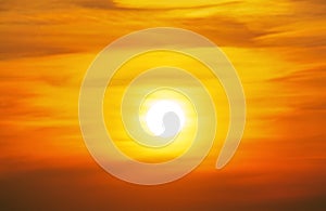 Sky with cloud at sunset background