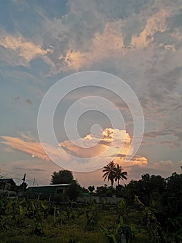 Sky  cloud  thai eveningvery beautiful