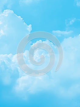 cloud and sky with a blue-colored background photo