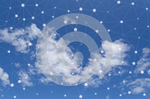 sky and clouds business concept, online, global server, cloud storage, digital technology, network connection, ai data system,