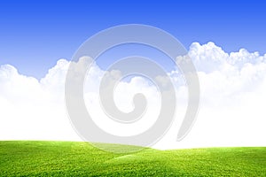 Sky, clouds and grass