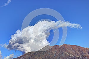 Sky and clouds with ibex form