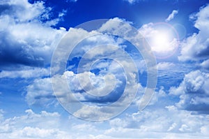 Sky and clouds in natural light