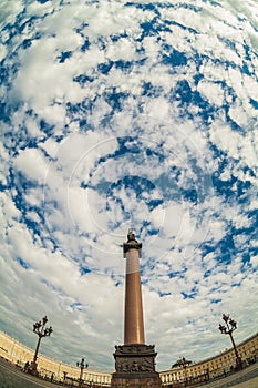 Sky with clouds over Saint Petersburg. Russia