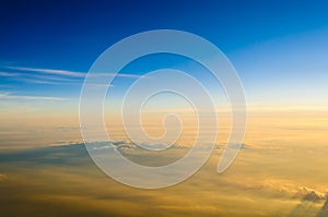 Sky and clouds sunset time stratosphere nature abstract background photo