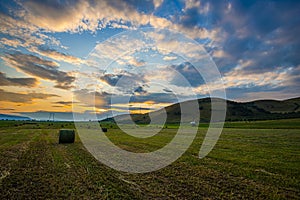 Clouds on the twillight near the mountains