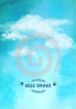 Sky clouds vector background