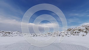 Sky with clouds in winter