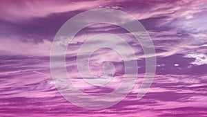 Sky and cloudy with beautiful purple color background.Subtle background Pastel of cloud.